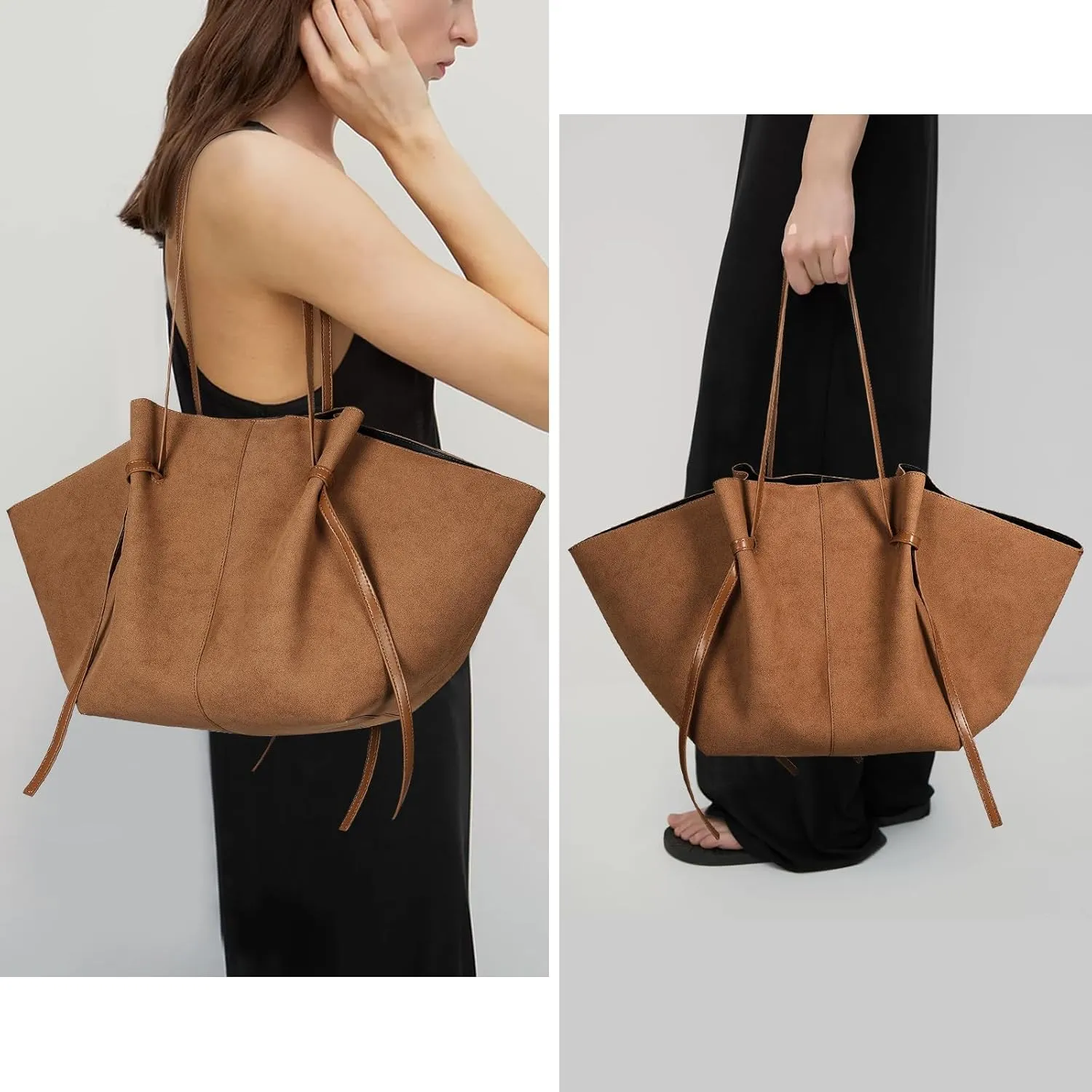 YFGBCX Tote Bag Smooth Leather Work Bag for Women Trendy Top Handle Bag Luxury Hobo Handbag with Adjustable Strap