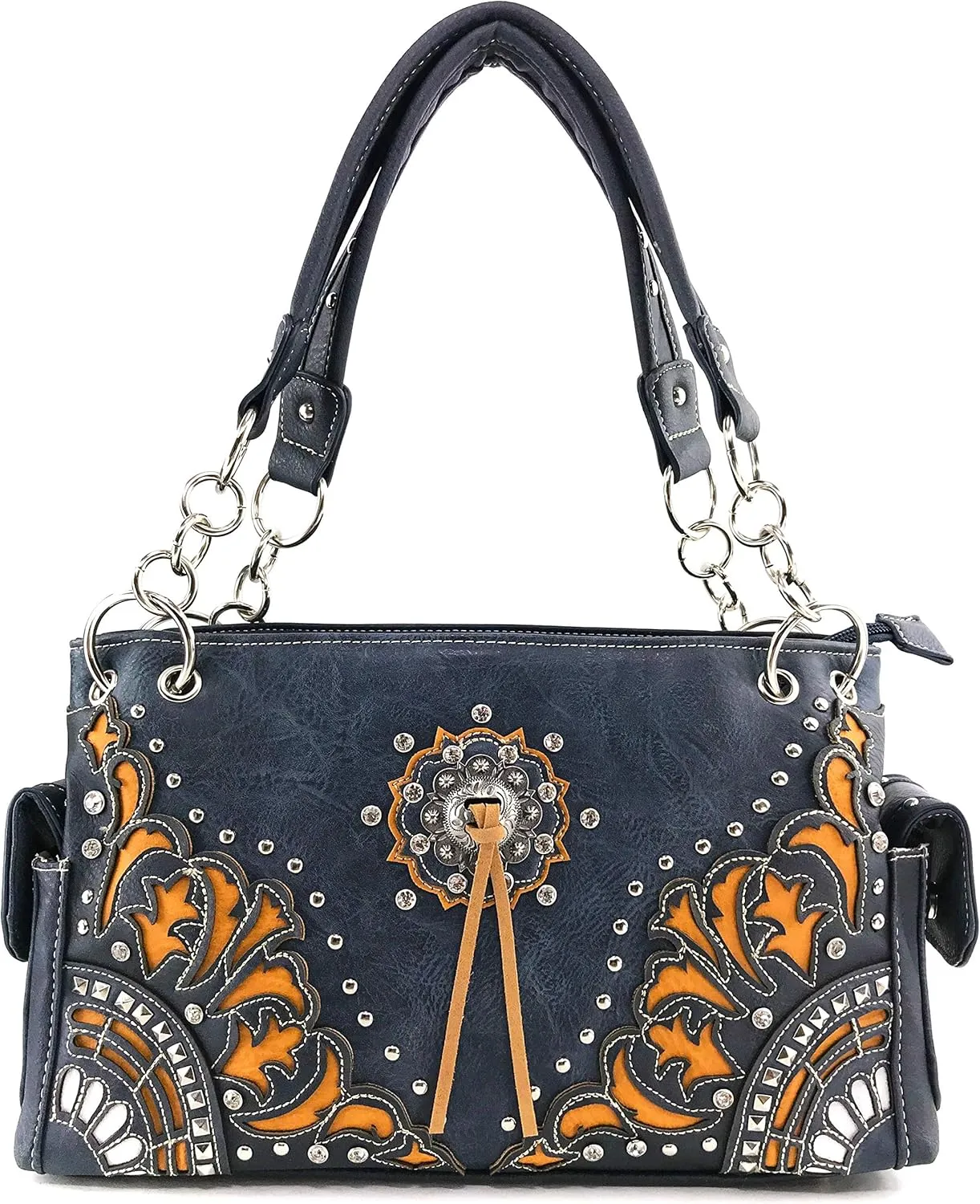 Zelris Autumn West Fringe Concho Women Conceal Carry Handbag Wallet Set
