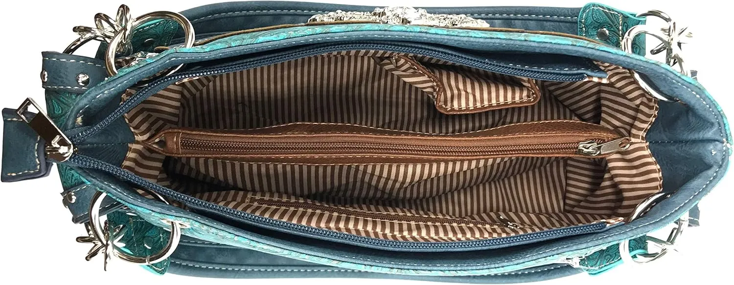 Zelris Faith Love Hope Cross Angel Wing Bible Women Conceal Carry Handbag Purse