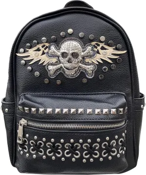 Zelris Skull Crossbones Angel Wings Heart Women Conceal Carry Handbag Purse