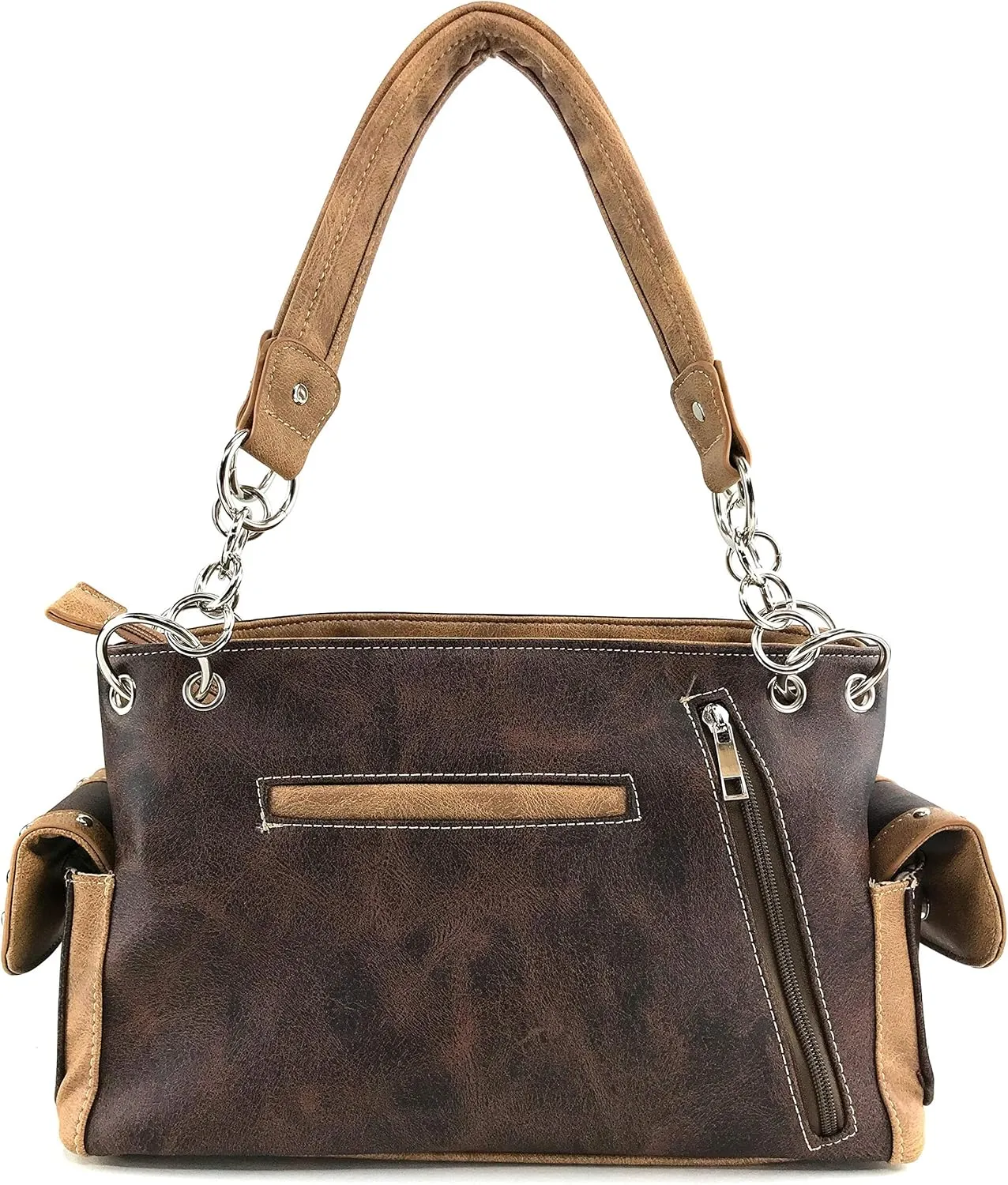 Zelris Western Moccasin Flower Buckle Women Conceal Carry Shoulder Handbag