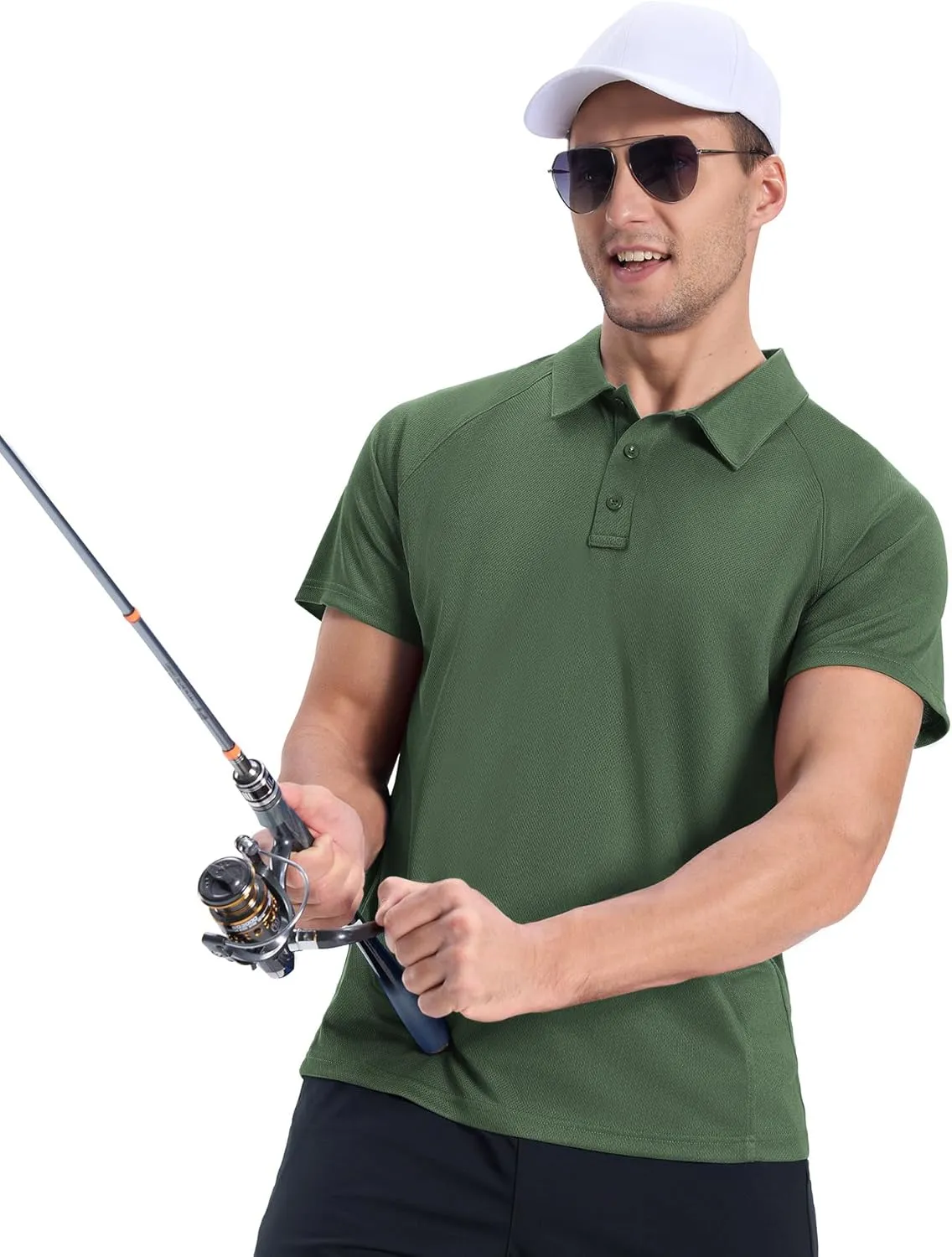 ZITY 3 Pack Mens Polo Shirts Short Sleeve Performance Moisture Wicking Business Casual Athletic Collared Golf Shirts for Men
