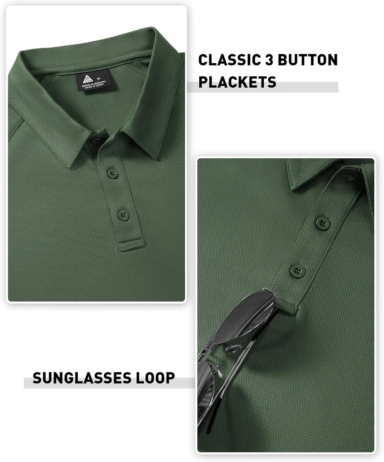 ZITY 3 Pack Mens Polo Shirts Short Sleeve Performance Moisture Wicking Business Casual Athletic Collared Golf Shirts for Men