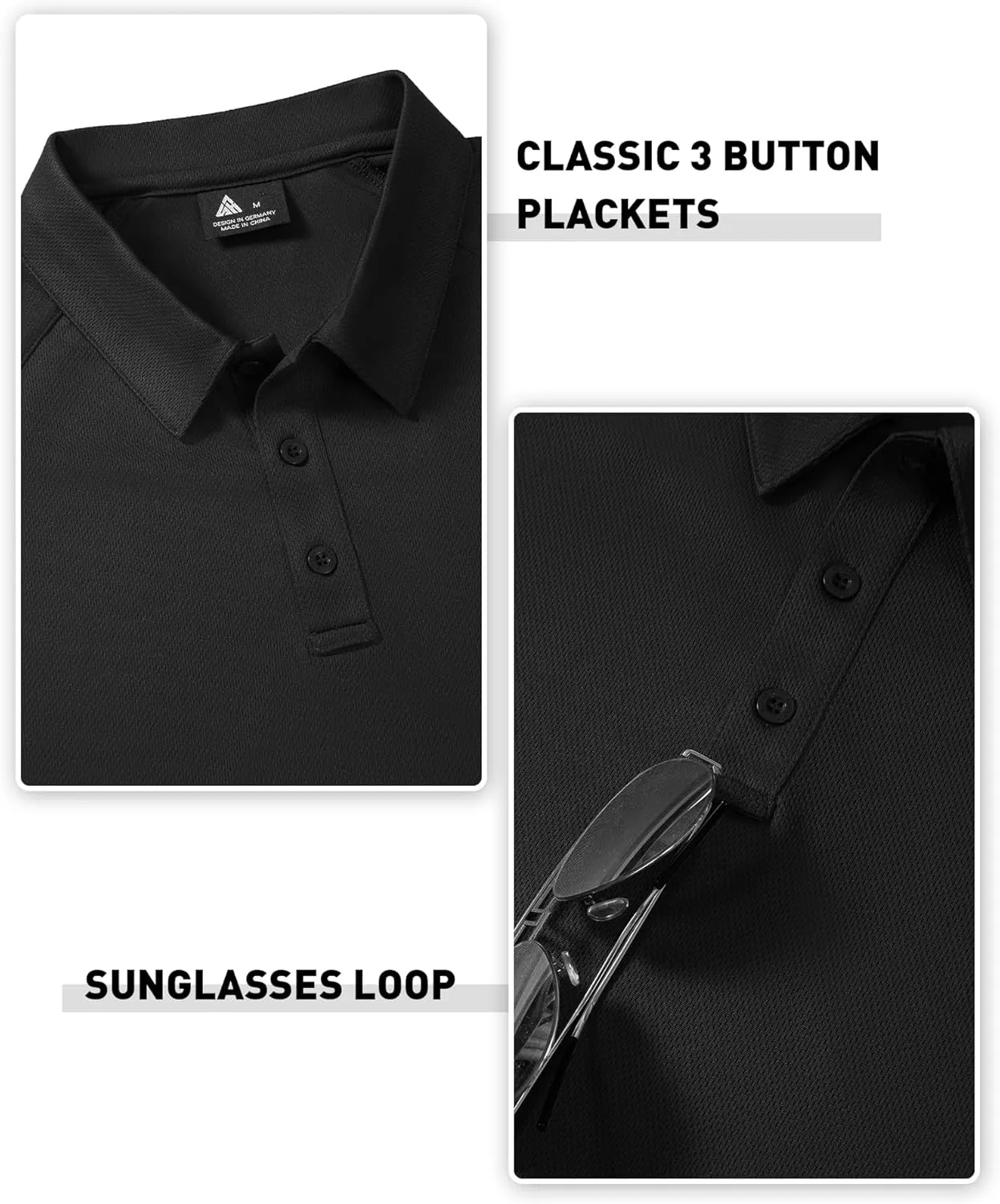 ZITY 3 Pack Polo Shirts for Men Cool Dry Outdoor Fishing Athletic Fit Short Sleeve Collared T-Shirts