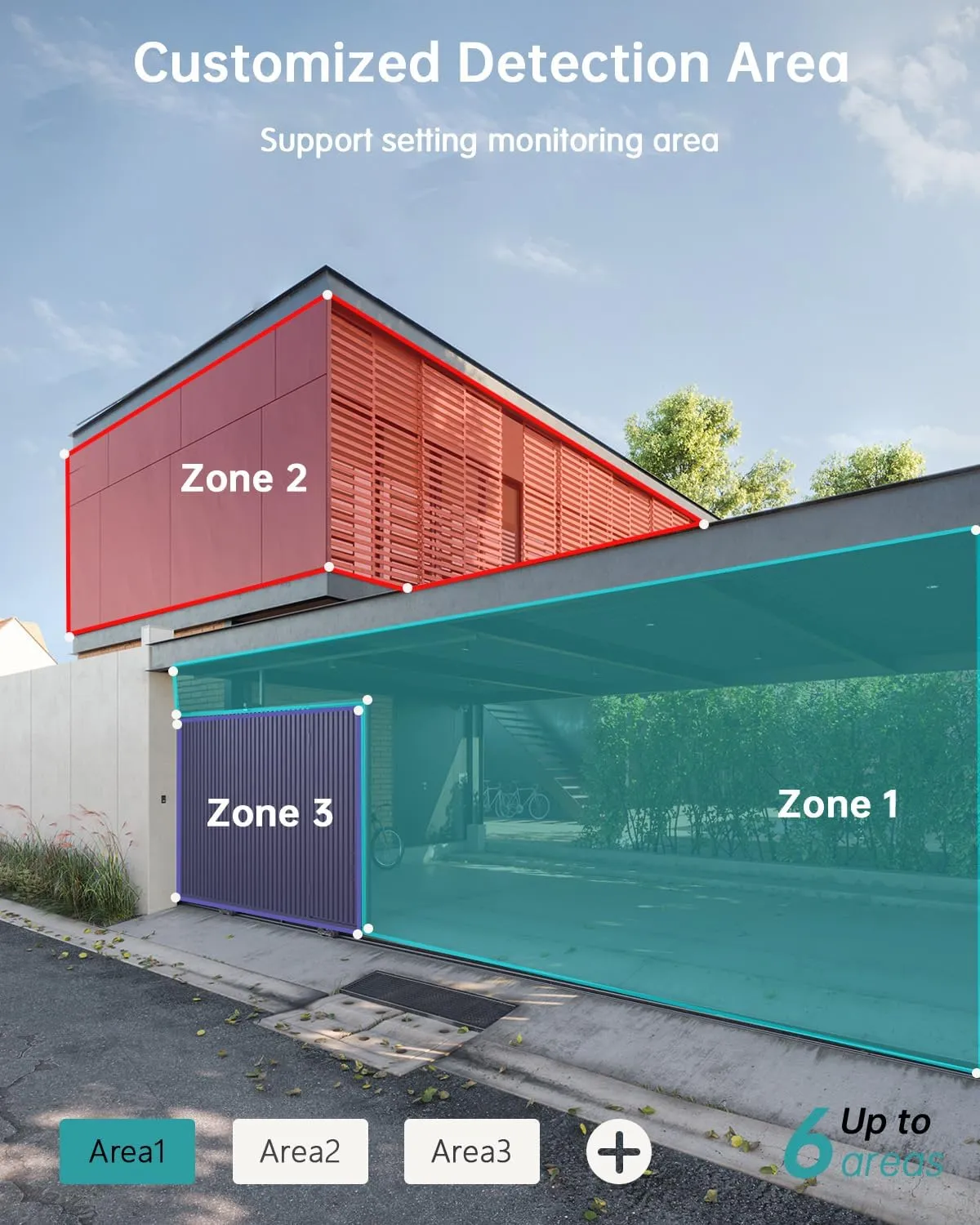 ZUMIMALL Solar Security Cameras Wireless Outdoor - 4 Packs, 360° View Outdoor Camera Wireless Solar Powered,2.4G WiFi Only, Spotlight/Siren//3MP Color Night Vision/AI Detection/IP66, Work with Alexa